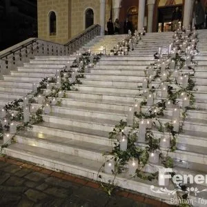 Στολισμός γάμου-σκάλες Αγ. Μαρίνα Τούμπα