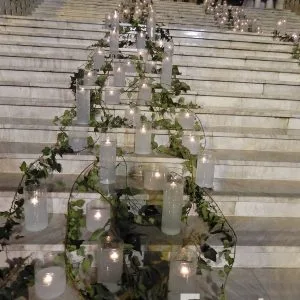 Στολισμός γάμου-σκάλες Αγ. Μαρίνα Τούμπα