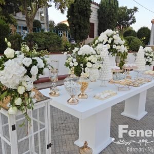 Στολισμός Γάμου Λευκό τραπέζι - Γαλήνη